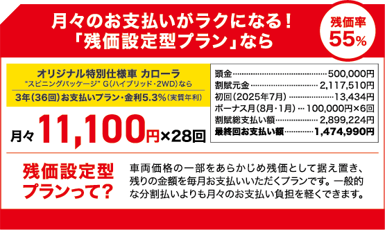 月々11,100円×28回